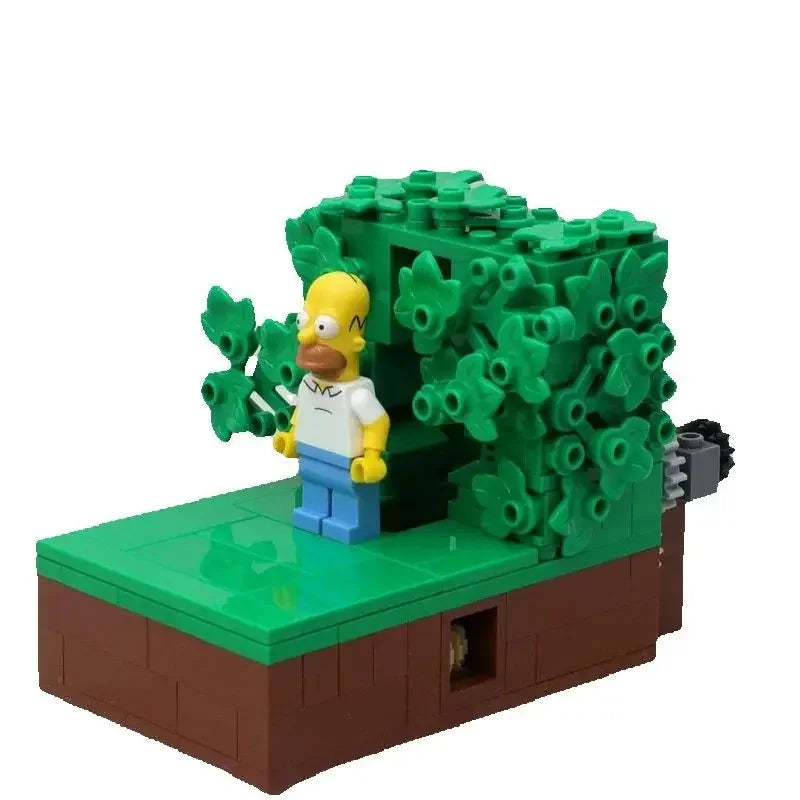 227pcs MOC Building Block Homer Backing Into the Bushes Technology Bricks Birthday Christmas Holiday DIY Gifts Parties gift