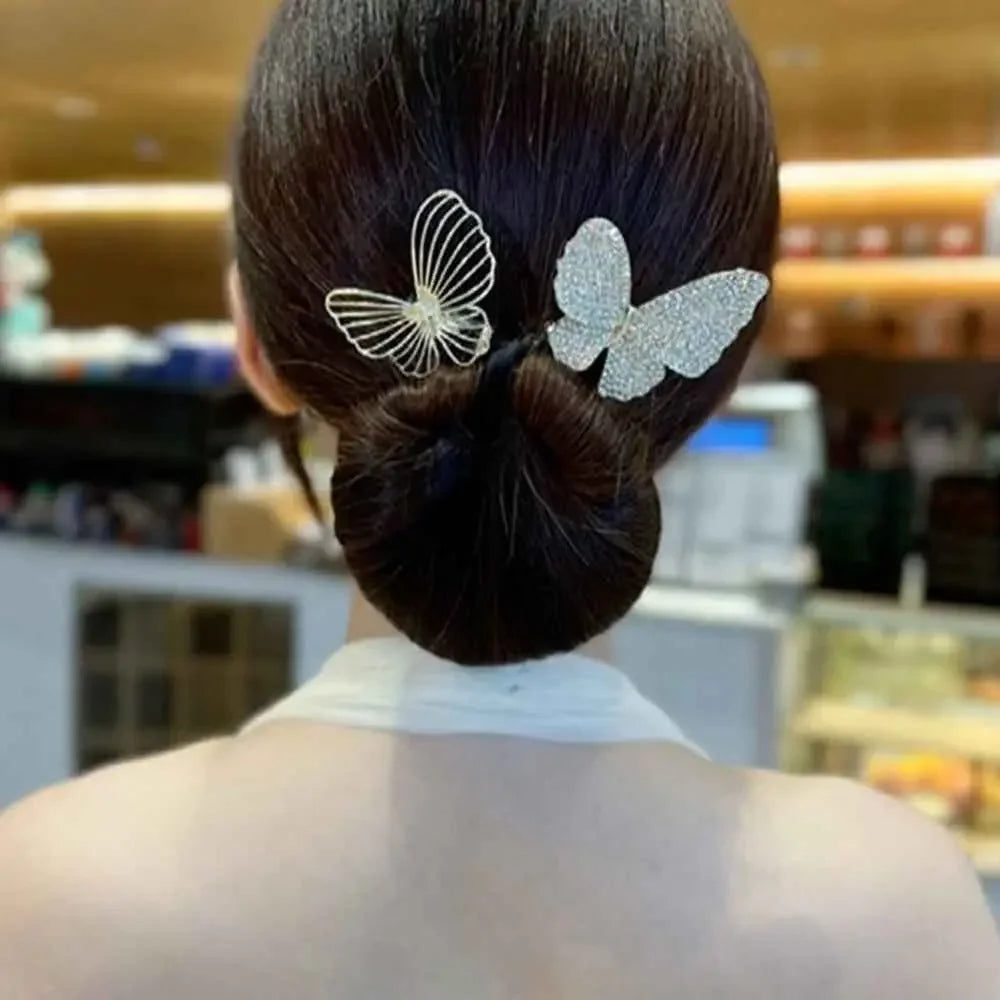 Elegant Flower Hair Clip Lazy Hair Curler Hair Iron Twist Hairstyle Bun Non-slip Flexible Hair Bun Roller Hair Styling Tool