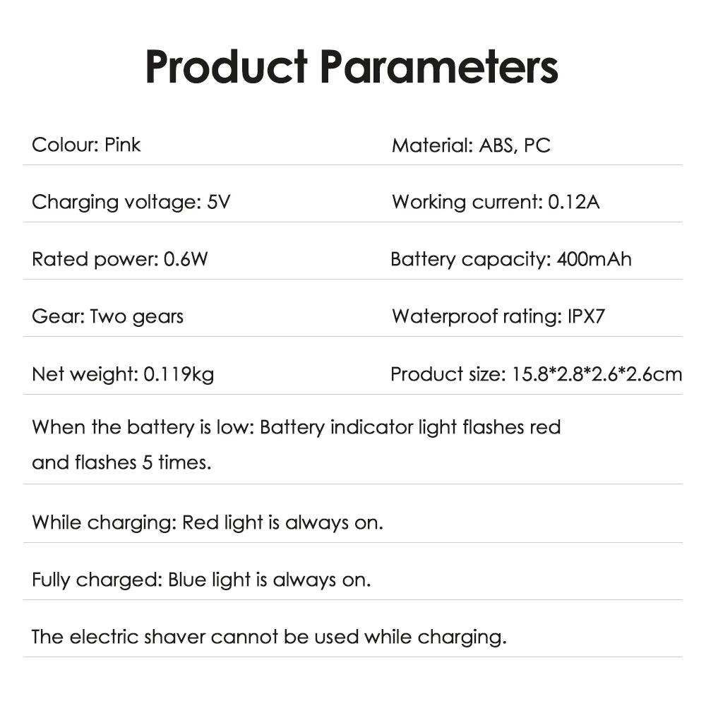 2 in 1 Dual-Head Women Electric Razors Painless Bikini Trimmer Legs Hair Trimmer Wet Dry Use Body Hair Remover Waterproof