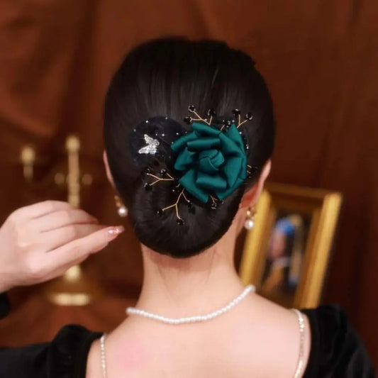 Elegant Flower Hair Clip Lazy Hair Curler Hair Iron Twist Hairstyle Bun Non-slip Flexible Hair Bun Roller Hair Styling Tool