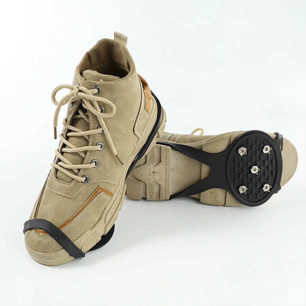 5/8 Teeth Ice Gripper Spike for Shoes Winter Outdoor Anti-Slip Hiking Mountain Climbing Ice Snow Crampons Anti-slip Shoe Covers