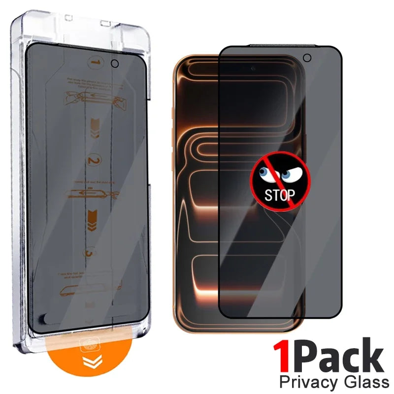 1/2/3Pack Easy Install Anti-spy Tempered Glass for IPhone 17 Pro Max/17 Pro/17 Air/17 Anti-peep Privacy Screen Protectors Film