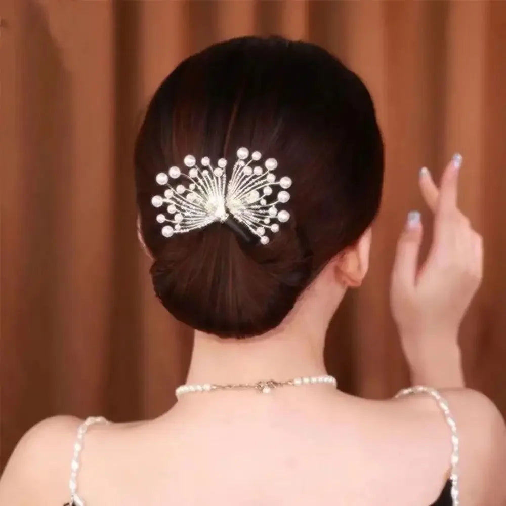 Elegant Flower Hair Clip Lazy Hair Curler Hair Iron Twist Hairstyle Bun Non-slip Flexible Hair Bun Roller Hair Styling Tool