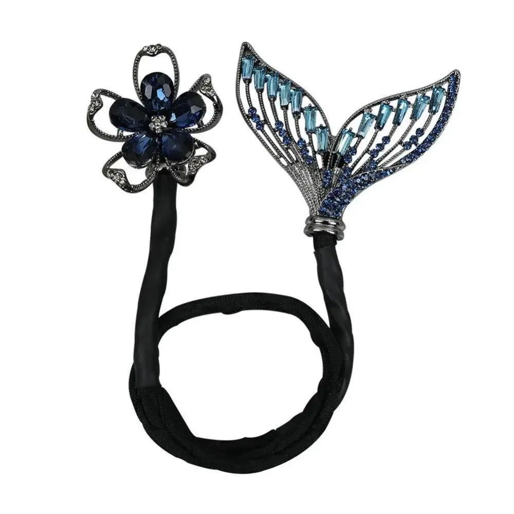 Elegant Flower Hair Clip Lazy Hair Curler Hair Iron Twist Hairstyle Bun Non-slip Flexible Hair Bun Roller Hair Styling Tool