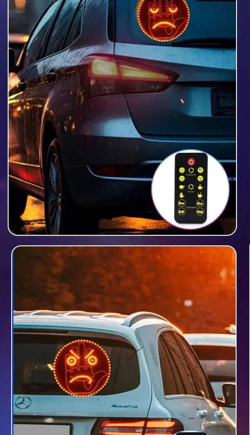 Creative Fun Three Models Lamp Car Interior Rear Windshield LED Hand Gesture Middle Finger Sign Warning Brake Light