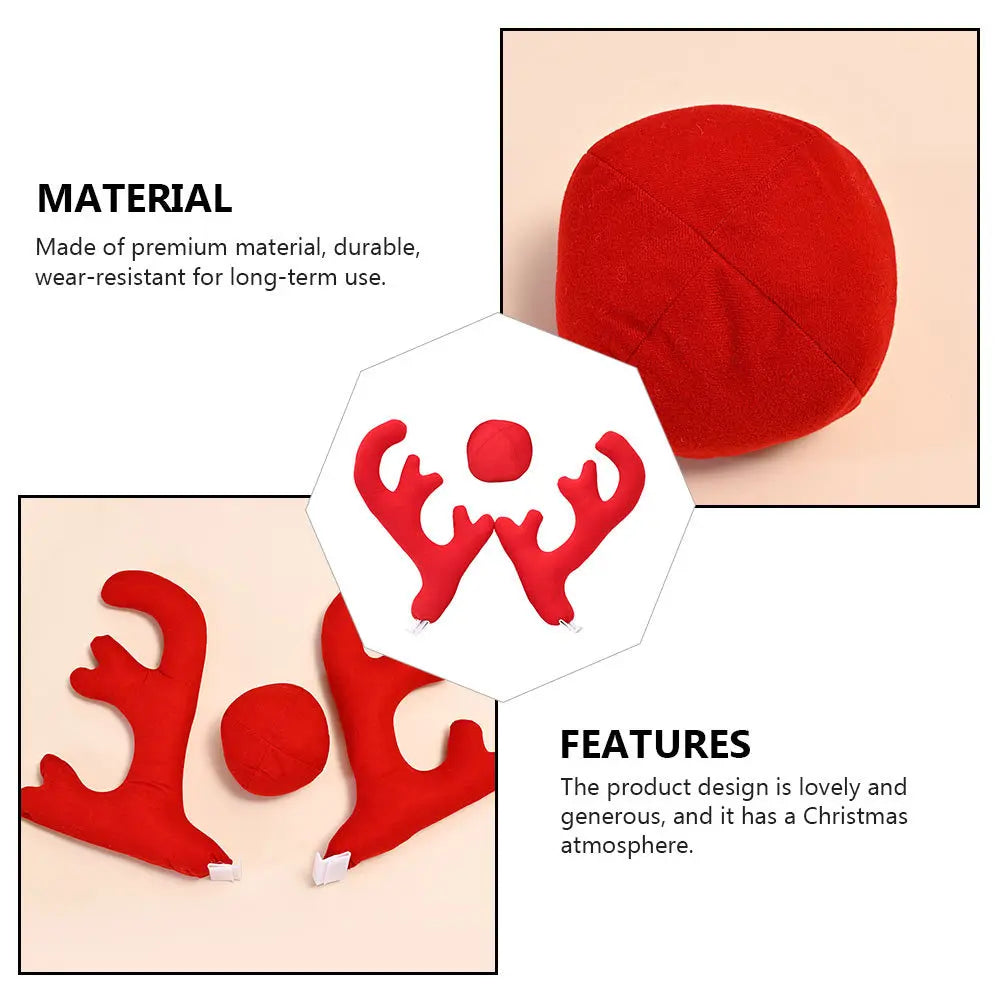 1 set 1 Set Of Antler Ornaments Christmas Decors For Accessory Xmas Adornments Car Decorative Antlers Auto Decoration Car Decor