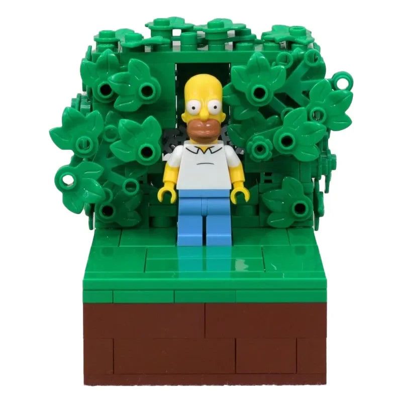 227pcs MOC Building Block Homer Backing Into the Bushes Technology Bricks Birthday Christmas Holiday DIY Gifts Parties gift