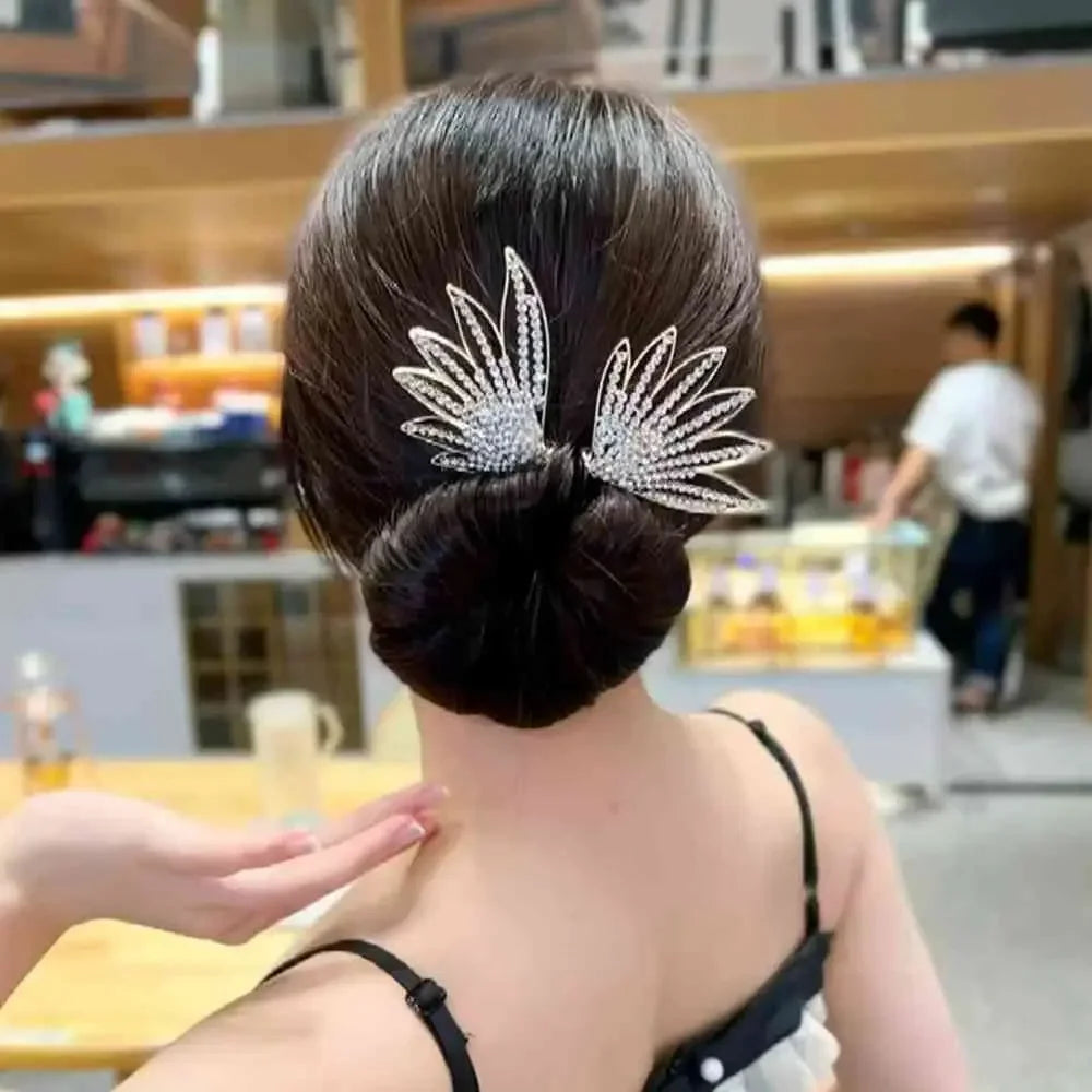 Elegant Flower Hair Clip Lazy Hair Curler Hair Iron Twist Hairstyle Bun Non-slip Flexible Hair Bun Roller Hair Styling Tool