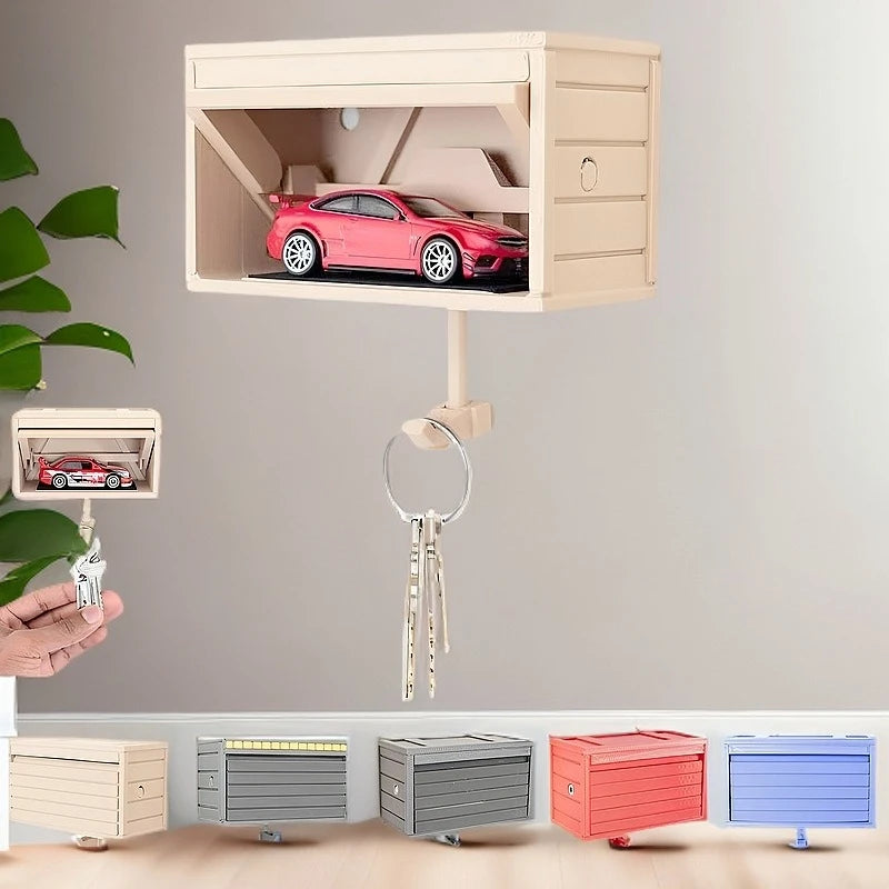 Car Garage Key Holder With Opening Door Wall Hanging Key Holder, Fun 3D Printed Key Organizer, Easy Installation Wall Decoration