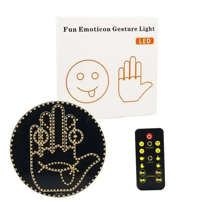 Creative Fun Three Models Lamp Car Interior Rear Windshield LED Hand Gesture Middle Finger Sign Warning Brake Light