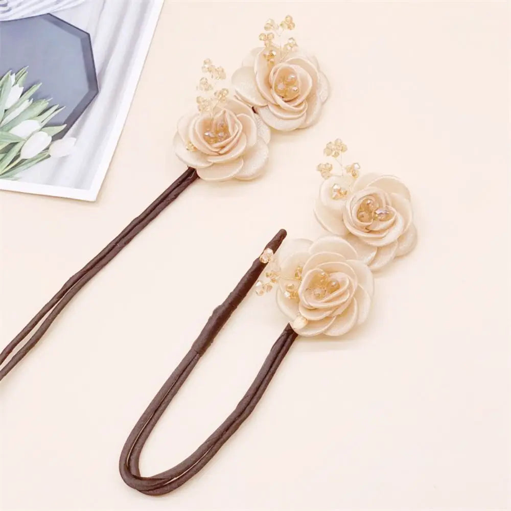 Elegant Flower Hair Clip Lazy Hair Curler Hair Iron Twist Hairstyle Bun Non-slip Flexible Hair Bun Roller Hair Styling Tool