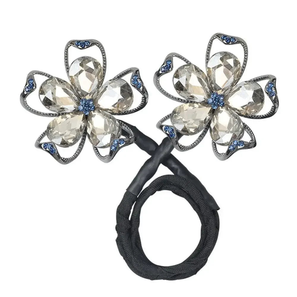 Elegant Flower Hair Clip Lazy Hair Curler Hair Iron Twist Hairstyle Bun Non-slip Flexible Hair Bun Roller Hair Styling Tool