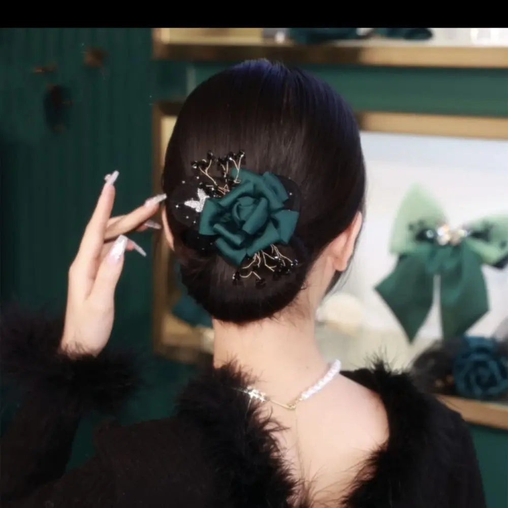 Elegant Flower Hair Clip Lazy Hair Curler Hair Iron Twist Hairstyle Bun Non-slip Flexible Hair Bun Roller Hair Styling Tool