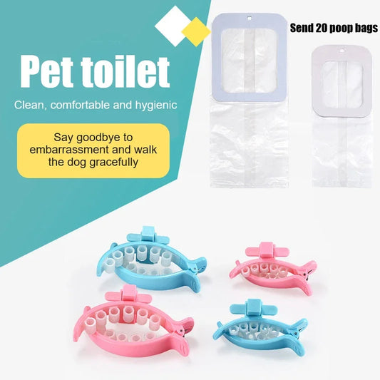 Pet Dog Waste Bag Dispenser Creative Puppy Toilet Picker Tail Clip Cats Waste Poop Bag Portable Garbage Cleaning Tool