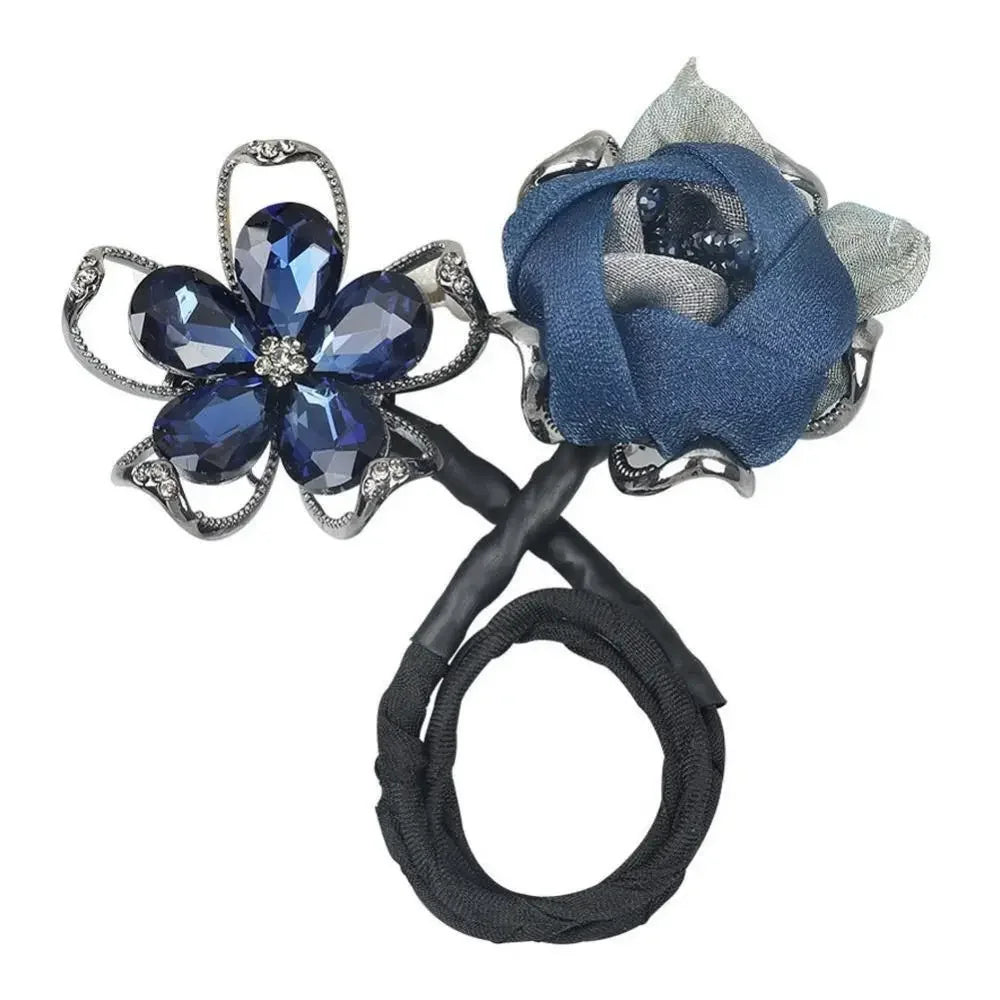 Elegant Flower Hair Clip Lazy Hair Curler Hair Iron Twist Hairstyle Bun Non-slip Flexible Hair Bun Roller Hair Styling Tool