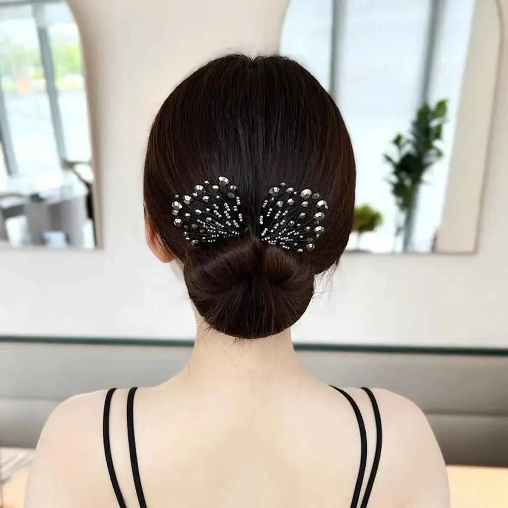 Elegant Flower Hair Clip Lazy Hair Curler Hair Iron Twist Hairstyle Bun Non-slip Flexible Hair Bun Roller Hair Styling Tool