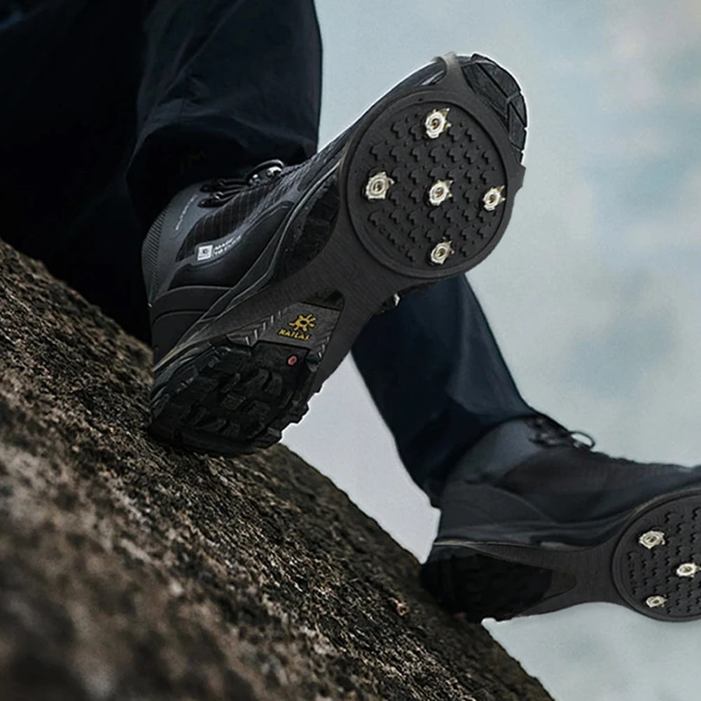 5/8 Teeth Ice Gripper Spike for Shoes Winter Outdoor Anti-Slip Hiking Mountain Climbing Ice Snow Crampons Anti-slip Shoe Covers