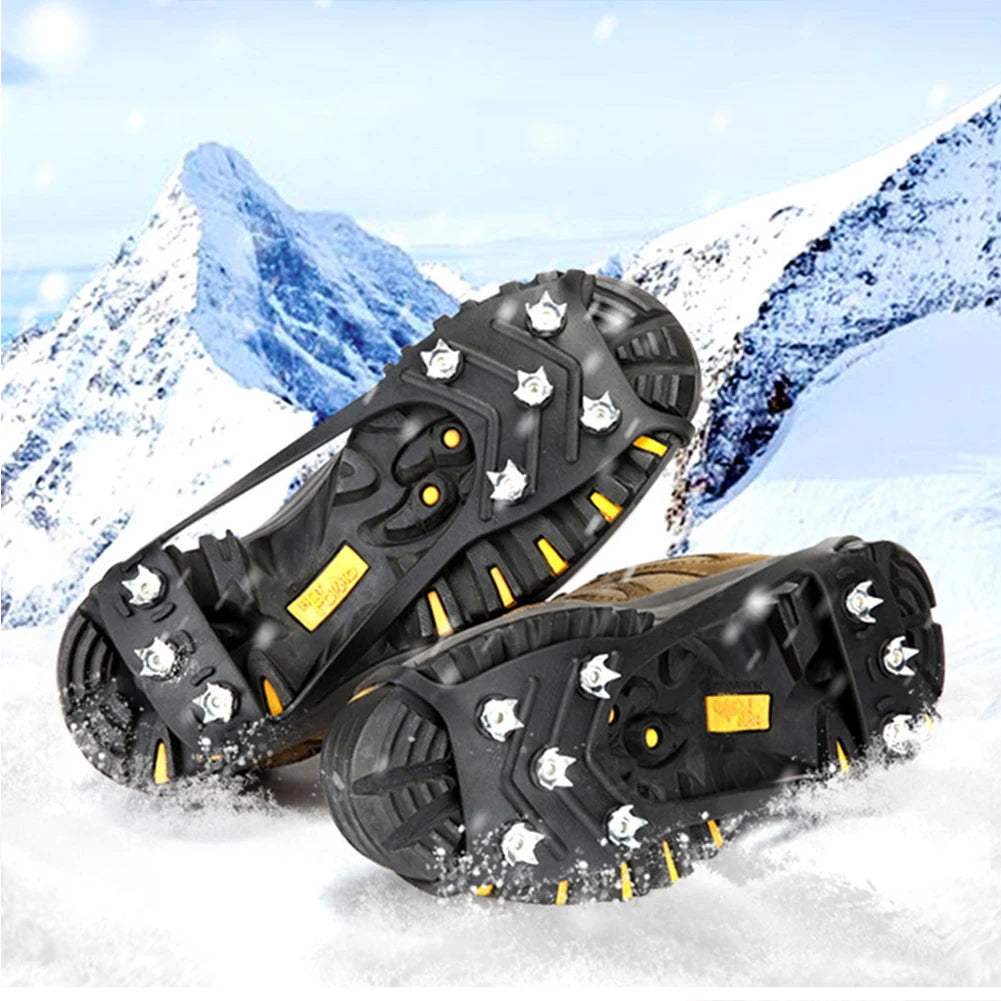 5/8 Teeth Ice Gripper Spike for Shoes Winter Outdoor Anti-Slip Hiking Mountain Climbing Ice Snow Crampons Anti-slip Shoe Covers