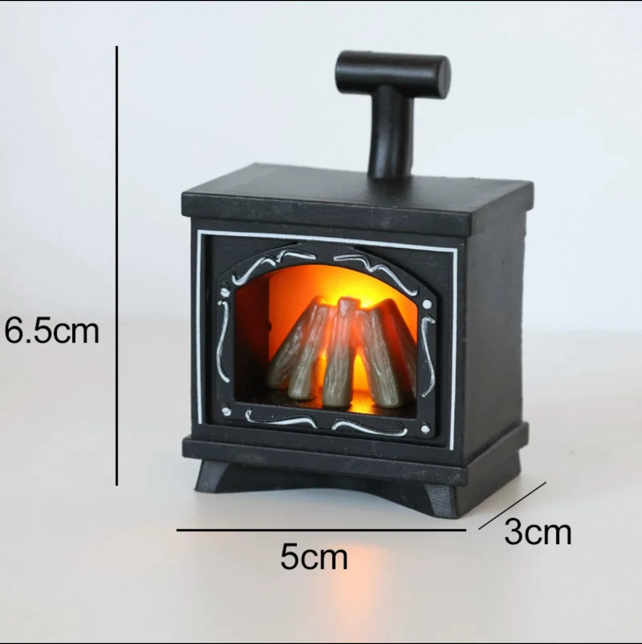 Miniature Christmas Scene Fridge Magnet with Glowing Fireplace And Cat Design Home Decor Ornament for Festive Atmosphere