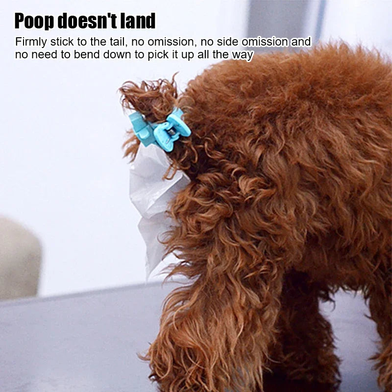 Pet Dog Waste Bag Dispenser Creative Puppy Toilet Picker Tail Clip Cats Waste Poop Bag Portable Garbage Cleaning Tool