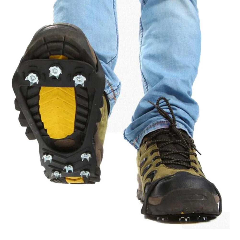 5/8 Teeth Ice Gripper Spike for Shoes Winter Outdoor Anti-Slip Hiking Mountain Climbing Ice Snow Crampons Anti-slip Shoe Covers