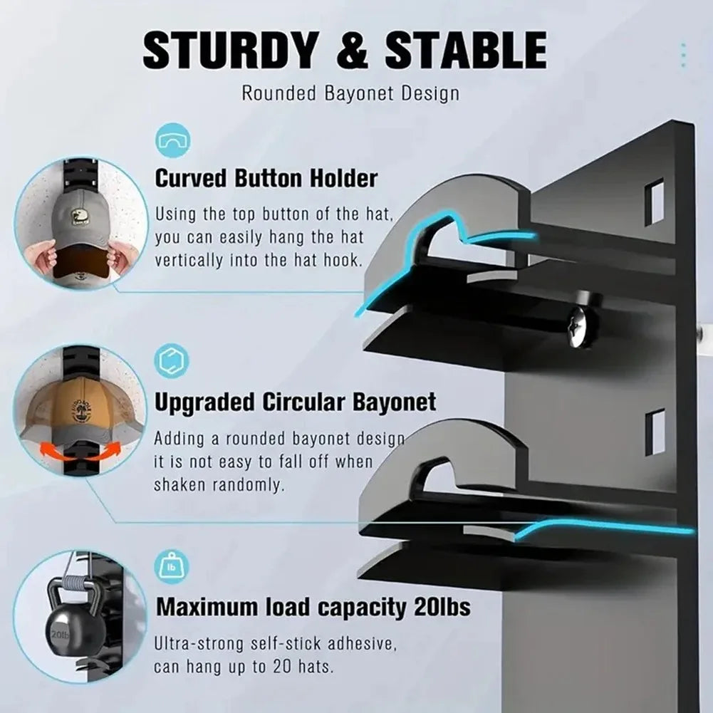 Baseball Cap Organizer Rotating Hat Storage Rack Closet Hanger Storage Organizer Hook Holder Durable Accessories Space Saving