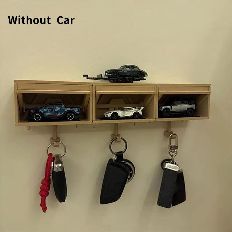 Car Garage Key Holder With Opening Door Wall Hanging Key Holder, Fun 3D Printed Key Organizer, Easy Installation Wall Decoration