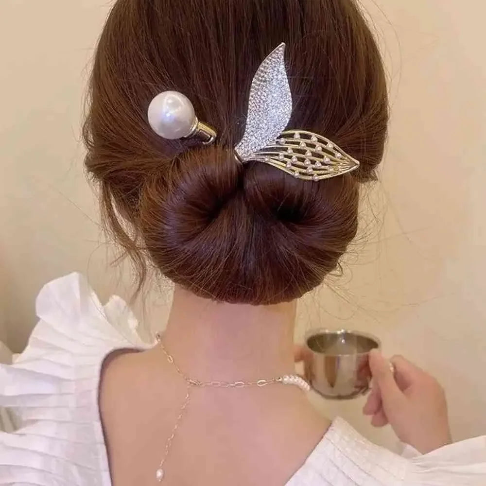 Elegant Flower Hair Clip Lazy Hair Curler Hair Iron Twist Hairstyle Bun Non-slip Flexible Hair Bun Roller Hair Styling Tool