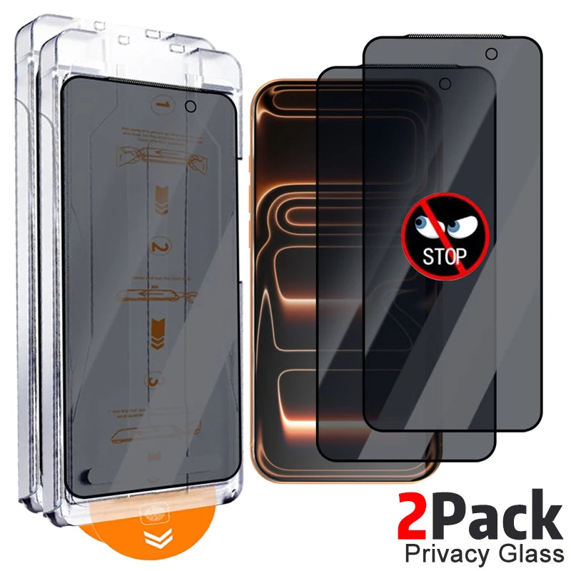 1/2/3Pack Easy Install Anti-spy Tempered Glass for IPhone 17 Pro Max/17 Pro/17 Air/17 Anti-peep Privacy Screen Protectors Film