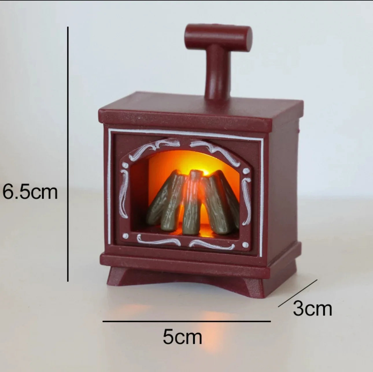 Miniature Christmas Scene Fridge Magnet with Glowing Fireplace And Cat Design Home Decor Ornament for Festive Atmosphere